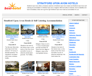 stratford-upon-avon-hotels.com: Stratford Upon Avon Hotels
Stratford Upon Avon Hotels offers a great selection of Stratford Upon Avon hotels and other accommodation in and around Stratford Upon Avon, Stratford Upon Avon. For England hotels and Stratford Upon Avon apartments Stratford Upon Avon is the website for you.