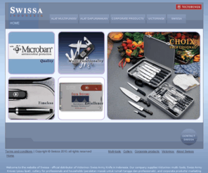 swissa-indonesia.com: Swissa - Official Distributor Victorinox Swiss Army Knife in Indonesia
Supplier of Victorinox Swiss army knife (pisau lipat), professional & household cutlery (peralatan masak inkl. profesional) & corporate products/ marketing tools (instrumen marketing) in Indonesia.