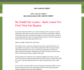 carloannocredit.org: CAR LOAN NO CREDIT
CAR LOAN NO CREDIT, there are many places to find out and learn about CAR LOAN NO CREDIT online, discover the best sources here.  