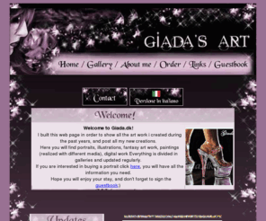 giada.dk: Giada.dk - Home - Portraits and illustrations
Pencil portraits of celebrities, friends, babies, pets. Illustrations of all kinds: fantasy, landscapes, fairies, animals and more. Order a portrait for a great gift idea.