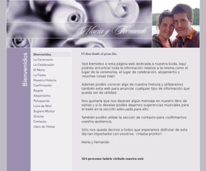 mariayfernando.com: MarÃ­a y Fernando - Nuestra Boda
Our Wedding Website - view all of our wedding details online.