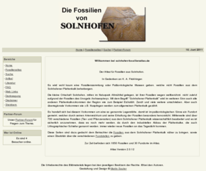 solnhofen-fossilienatlas.com: Der Atlas für Fossilien aus Solnhofen
Die Fossilien von Solnhofen