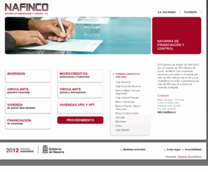 nafinco.net: NAFINCO - Navarra de financiación y control
El Programa de Avales de NAFINCO, por un importe de 300 millones de euros, facilitará a las empresas navarras a acceder a circulante por más de 500 millones de euros y a la ciudadanía acceder a préstamos por más de 600 para la compra de vivienda protegida.