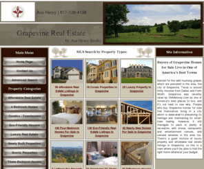 viewgrapevinehomes.com: Grapevine Homes for Sale â Grapevine Texas Real Estate Agents
Named for the wild mustang grapes which are prevalent in the area, the city of Grapevine, Texas is around thirty minutes from Dallas and Forth Worth. Grapevine was recently rated by CNNMoney.com as one of Americaâs best places to live, and itâs not hard to see why.