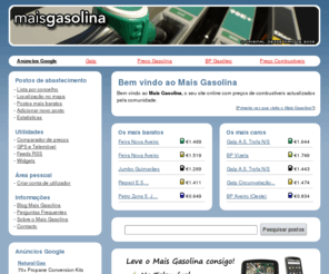maishidrogenio.com: Mais Gasolina - Preços dos combustíveis em Portugal
Lista de postos de abastecimento com preços dos combustíveis. Gasolina, Gasóleo e GPL Auto. Comparador dos preços dos combustíveis das principais petrolíferas em Portugal