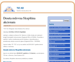 tiz-ad.com: Godišnji izveštaj za 2009 - TIZ AD
