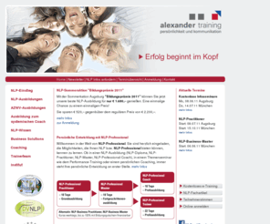 nlp-seminare.com: Alexander-Training - NLP-Professional: München | Augsburg | Berlin
NLP-Professional-Ausbildungen und Coaching in München und Augsburg.