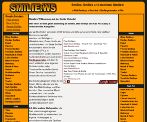 smilie.ws: Smilies, Kao-Ani und animierte Gifs bei Smilie.ws
Smilies ohne Ende auf der Smilie-Website. Neben den Smilies bieten wir euch noch Kao-Ani und animierte Gifs an.