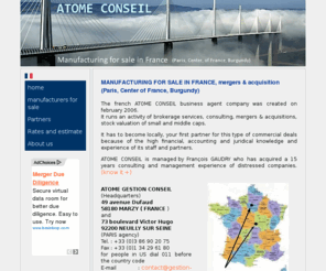 cession-conseil.com: Mergers & acquisitions, stock valuation manufacturing middle caps France
mergers & acquisitions manufacturing, industry in France