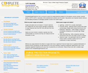 completesurgeprotectors.com: CompleteSurgeProtectors.com | Your Source for Surge Protection
Your source for surge protection products for business and home. Protect electric devices by intercepting currents from power surges.