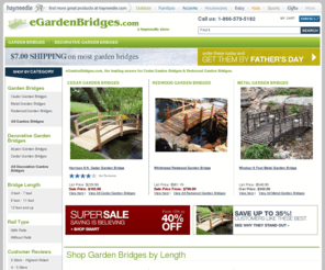 gardenbridgeplace.com: Garden Bridges : Shop Cedar & Redwood Garden Bridge at e Garden Bridges
Shop our quality garden bridge selection and save up to 30%! Buy online and get fast shipping on all cedar & redwood garden bridges at eGardenBridges.com