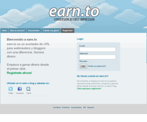 earn.to: earn.to - Gana dinero en Internet con tus enlaces
Ganar dinero en Internet con earn.to