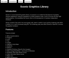 sceniclibrary.org: Scenic Graphics Library
