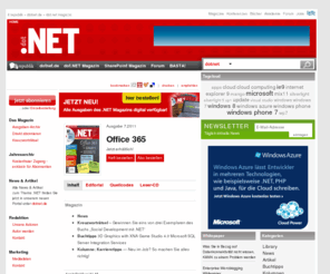 asp-mag.com: it republik - DotNet
dotnet.de - Das Fachportal zu allen dot.net-Themen!