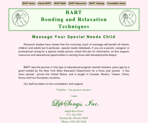 bartspecialneeds.com: The Official Site of BART Bonding And Relaxation Techniques
Home page for BART Special Needs