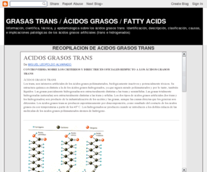 grasas-trans.com: GRASAS TRANS / ÁCIDOS GRASOS / FATTY ACIDS
