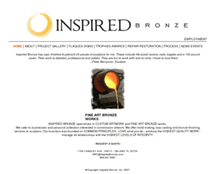 inspiredbronze.com: Inspired Bronze - Fine Art Bronze Casting
INSPIRED BRONZE, INC. fine art bronze works
