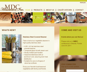 mdchousewares.com: MDC HOUSEWARES INC. - Providing quality housewares and kitchen accessories
MDC Housewares Inc is a Canadian based company, offering high quality kitchenware, cookware, stainless steel cookware, bakeware, colorful kitchenware