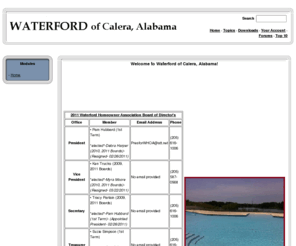 waterfordal.com: Waterford Sub-Division of Calera, Alabama
Waterford Home Owners Association