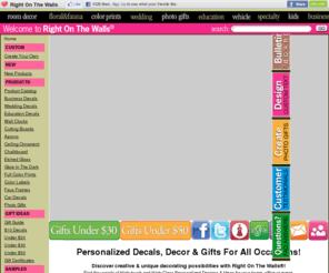 rightonthewalls.com: Vinyl Wall Art - Wall Decals - Right On The Walls
Huge Selection of Vinyl Wall Art. All wall decals personalized just for you! Our vinyl wall decals, prints and photo gifts provide easy decorating solutions for any space.