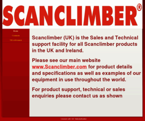 scanclimber.co.uk: Home - Scanclimber (UK)
SCANCLIMBER provide a wide range of performance rack and pinion construction hoists, permenent elevators and mast climbing work platforms (MCWP) for the construction and commercial industries