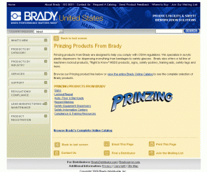 prinzing.com: Prinzing Products from Brady
