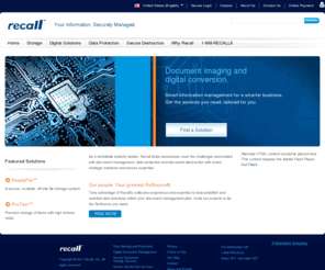 recall.biz: Document Management - Records Management - Recall
Recall is a leading provider of effective and secure critical records management. Visit Recall.com to customize document management to your company’s needs