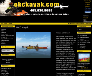 whitewaterparkokc.com: OKC Kayak - Home
Oklahoma's first and only kayak shop located in Oklahoma City.  We provide lessons, trips, and tours for all skill levels and have the largest selection in Oklahoma for purchase and rentals.