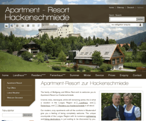 hackenschmiede.com: Welcome to Apartment Resort Hackenschmiede - Apartment Resort Hackenschmiede - EN
