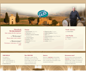 vomfass.com: VOM FASS AG International Franchise Partners: Vinegars - Oils - Cognacs - Brandies - Whisk(e)ys - Wine - Sherry - Nonalcoholic specialities
