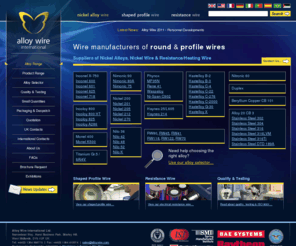 worldwidewire.co.uk: Alloy Wire : Wire Manufacturer and Supplier of Nickel Alloy Wire
Alloy Wire: welcome to the Alloy Wire website, suppliers of specialist nickel alloy wire