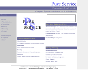 jsminch.com: Pure Service -- Welcome
Pure Service is a Tacoma, Washington based computer consulting company.