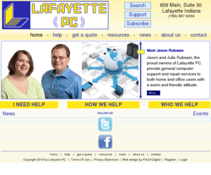 lafayettepc.com: Home | Computer Help IT Consulting Small Business Lafayette Indiana Lafayette PC
Lafayette PC