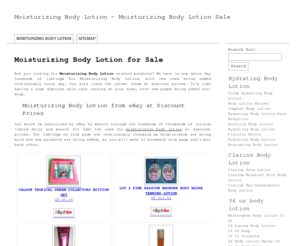 moisturizingbodylotion.net: Moisturizing Body Lotion
Moisturizing Body Lotion Sale