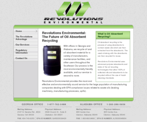 rev-ga.com: Revolutions Environmental — Revolutions Environmental is the Future of Oil Absorbent Recycling
Revolutions Environmental provides Commercial and Industrial Oil and Oil Absorbent Recycling Services in the Atlanta Metro Area