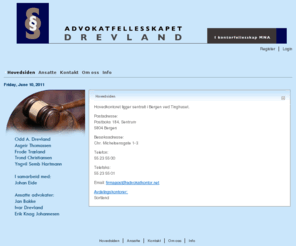 advokatkontor.net: Advokatfellesskapet Drevland >  Hovedsiden ( DNN 4.3.7 )
