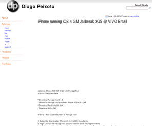 diogopeixoto.com: Diogo Peixoto
Diogo Peixoto writes about gadgets, usability, e-commerce, mobile, travel and personal stuff. diogopeixoto.com