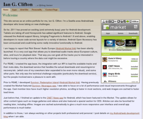 iangclifton.com: Ian G. Clifton - Artist, Writer, Web Developer
An online portfolio
