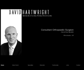 davidhartwright.net: David Hartwright - Orthopaedic Consultand and Surgeon
