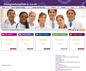 glasgowhospitals.co.uk: Glasgow Hospitals : NHS Hospitals :  Hospitals Glasgow : Doctors : Emergency Hospitals : private Hospitals : Childrens Hospital : Glasgow
glasgow hospitals your local guide to glasgow hosuiptals nhs hospitals and emergency treatment, glasgow doctors and private hospitals in glasgow