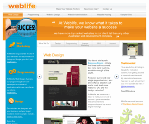 webko.net.au: Web Design
Web Design. Weblife is an innovative web design solutions provider based in Byron Bay. Weblife Web Design Australia has web design clients throughout the East Coast of Australia, including Sydney, Melbourne and B