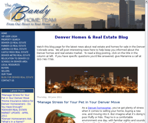 denverhomesblog.com: Denver  Homes & Real Estate Blog by Marianne Bandy
Blog for Denver Colorado homes and real estate news.