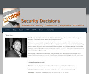 security-decisions.com: Security Decisions | Information Security | Governance | Compliance | Regulation - About Me
Information Security | Governance | Compliance | Regulation | Audit | SAP