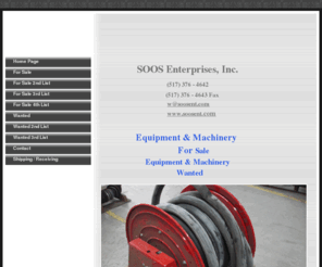 soosent.com: Home Page
Home Page for SOOS Enterprises, Inc., a new and used equipment and machinery reseller.SOOS Enterprise, Inc. , website name soosent.com or www.soosent.com, or www.broompeddler.com or broompeddler.com.