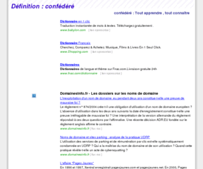 confedere.com: confedere.com : Définition : confédéré
confédéré