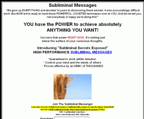 subliminal-message.com: Subliminal Messages
Make Subliminal Messages