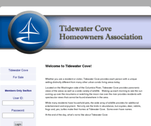 tidewatercove.info: Tidewater Cove
Tidewater Cove Homeowners Association in Vancouver WA web site 