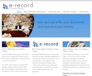 erecordfairfaxcounty.com: E-Record Fairfax County | E-Recording Documents and Records in Fairfax County
E-Record documents and records in Fairfax County.  Submit court records online, without having to visit the Clerk’s office.