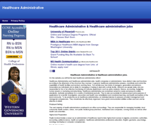 healthcareadministrative.com: HEALTHCARE ADMINISTRATIVE & Healthcare administration jobs
HEALTHCARE ADMINISTRATIVE ► Healthcare administration jobs ► Offers and informations!