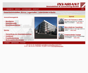 invariant.de: Invariant Immobilien & Consulting GmbH - Ihr Fachberater für Büros, Büroflächen, Lofts, Gewerbeimmobilien
Büros, Büroflächen, Lofts, Gewerbeimmobilien in Berlin und im Umland